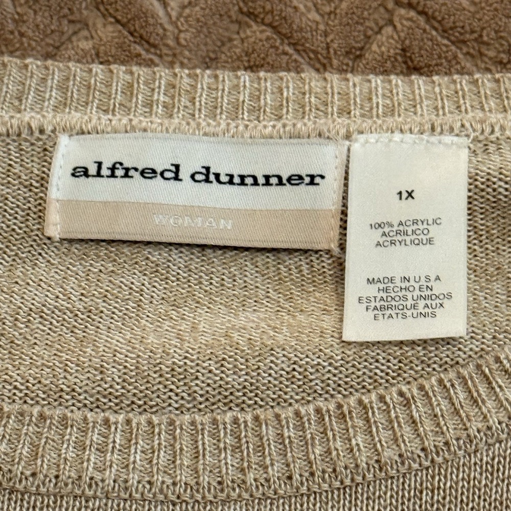 Alfred Dunner Womens XL Sweater Dress Cottagecore Preppy Boho Argyle Stripes - Picture 10 of 10